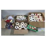Box Lots of Needlepoint, Threads, Buttons, etc