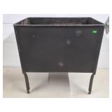 Vtg Industrial Steel Factory Bin