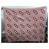 Handmade Red & Pink Quilt