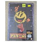 Sealed Pac-Man Embossed Tin Sign