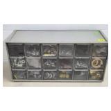 Compartment Bit Organizer Cabinet w/ Contents