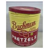 Vintage Bachman's Pretzel Tin Can
