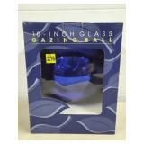 10' Blue Glass Gazing Ball - NIB