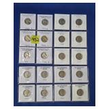 Lot of (20) Old Jefferson Nickels