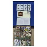 Lot of Basketball Cards, Foreign Coins, First Day