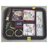Tray Lot of Religious Crucifixes, Pendants,