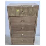 Tall 5 Drawer Metal Dresser