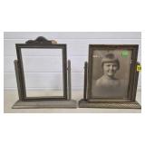 Lot of 2 Vintage Art Deco Rotating Picture Frames