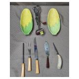 Lot of Vintage Kitchen Utenils, Corn on the Cobb