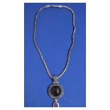 .925 Sterling Balinese Style Pendant & Byzantine