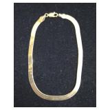 .417 Gold Italian Bracelet, 8' Long