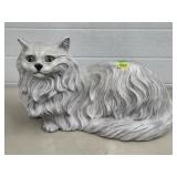 Large Ceramic Cat Statue w/ Green Eyes