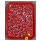 Tray Lot of Tear Drop Crystals