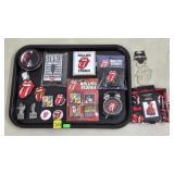Lot of Rolling Stones Collectibles, Keychains, Pin