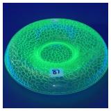L.E. Smith By Cracky Pattern Uranium Console Bowl