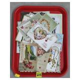 Tray Lot of Vintage Valentines & B-Day Cards