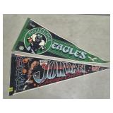 Vtg Michael Jordan & Philadelphia Eagles Pennants