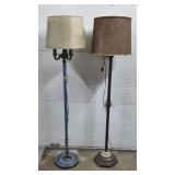 Lot of 2 Vintage Floor Lamps