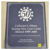 Collector's Album 25 Cent Coins Minted 99-08
