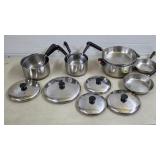 Large Lot of Stainless Steel Cooking Pots