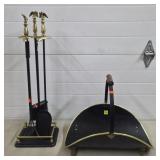 Lot of Fireplace Tools w/ Footed Log Holder