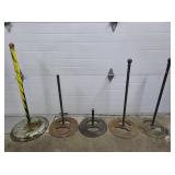 Lot of Vintage Cast Iron Rope Pedestal Stands