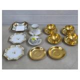 Vtg Japanese Porcelain & Gold Lusterware