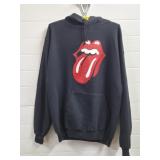 Rolling Stones Black Hoodie, Size Large