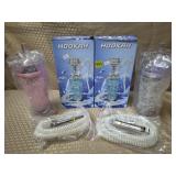 Lot of 2 Hookahs w/ Boxes - Red & White