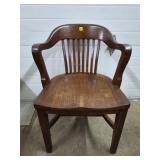 Antique Tiger Oak Office Armchair