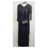 Patra Black Dress w/ Evening Purse - Size 8