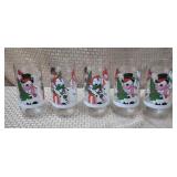 Lot of Vintage Xmas Glass Tumblers, Irish Mug