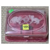 Vtg 1950's Hommer Mfg o. Kitty Kat Sewing Box