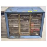 Lot of 3 Metal & Plastic Bit Organizer Cabinets w/
