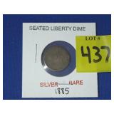 1885 Seated Liberty Dime
