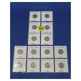 Lot of (14) Buffalo Nickels