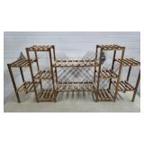 Large Wood Planter Rack