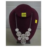 Daire's Silver Tone Floral Necklace