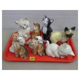 Tray of Vintage Kitty Kat Knick Knacks