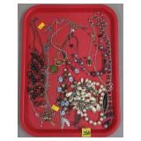 Tray Lot of Assorted Costume Necklaces