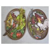 Pair of 1974 Burwood Farm Wall Plaques