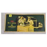 1991 Coca Cola Embossed Metal Sign