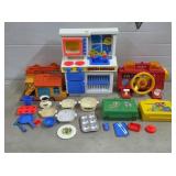 Lot of Vintage Fisher Price Toys