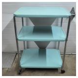 Vtg 3 Tier Rolling Utility Cart