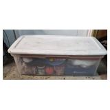 Large White Tote of Assorted Xmas Decorations