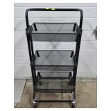 Black Rolling Utility Cart