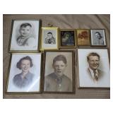 Vintage Brass Picture Frames w/ Vtg Photos