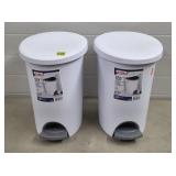 Lot of 2 Sterlite Ultra StepOn 2.6 Gal Waste Bins