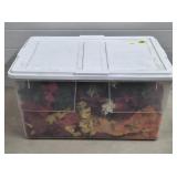 Tote w/ Faux Flowers, Pointsettas, etc