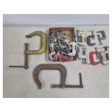 Large Lot of Assorted C Metal Clamps